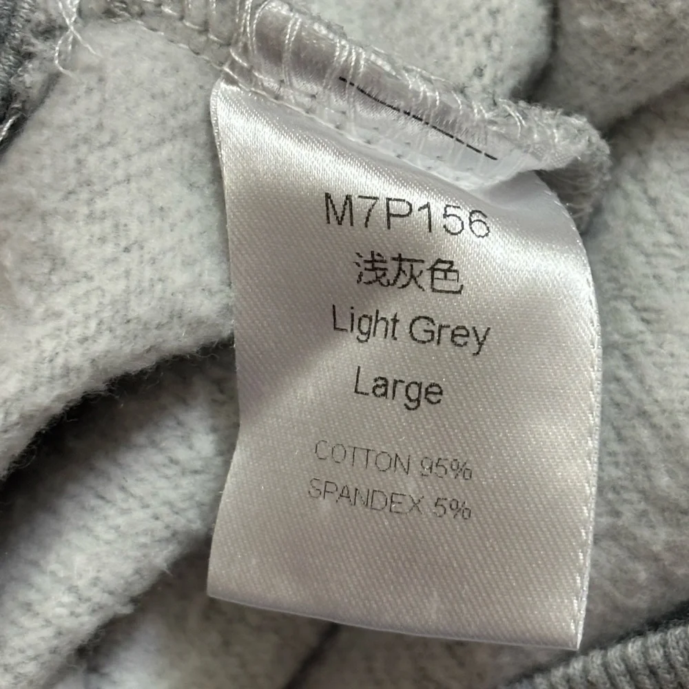 Light Gray Turtleneck Sweatshirt with Soft Texture Sz Large